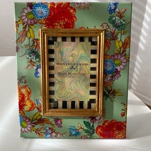 MacKenzie Childs Flower Market Enamel Picture Frame (4x6) Green RARE FIND!